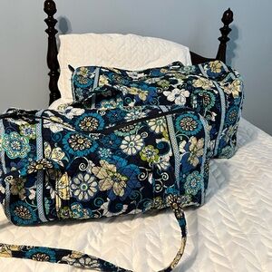 Vera Bradley Floral Patterned Travel Bags (large duffel and small duffel)